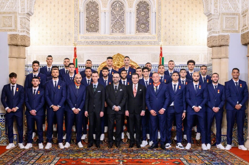 برقية تهنئة من جلالة الملك إلى أعضـاء المنتخـب الـوطنـي المغربي لكـرة القـدم لأقل من 20 سنة بمناسبة تتويجه بكأس العالم (نسخة الشيلي 2025)